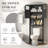 66.9'' Black Toilet Cabinet With 2 Doors-807332464