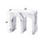 Table chic en pierre reconstituée - couleur marbre blanc, imperméable, 22 po x 18 po 12 po, chaleur d'apparence 12 lb, 22 po x 12 po x 18 po,