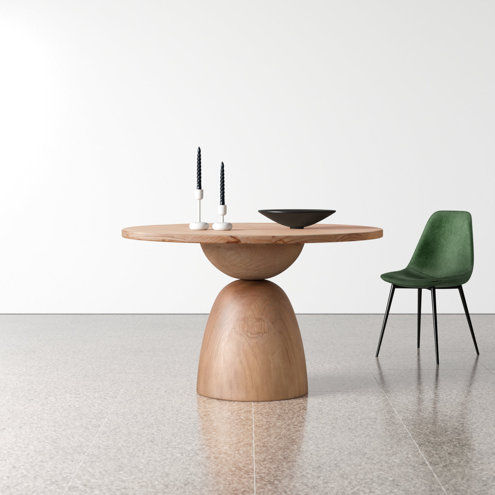 Saria Round Dining Table, Natural, 30'' H x 48" L x 48" W