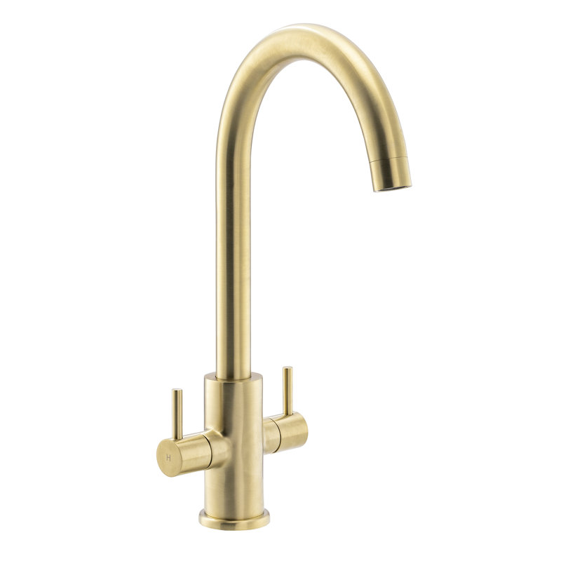Abode Marido Dual Lever Mixertap, Brushed Brass