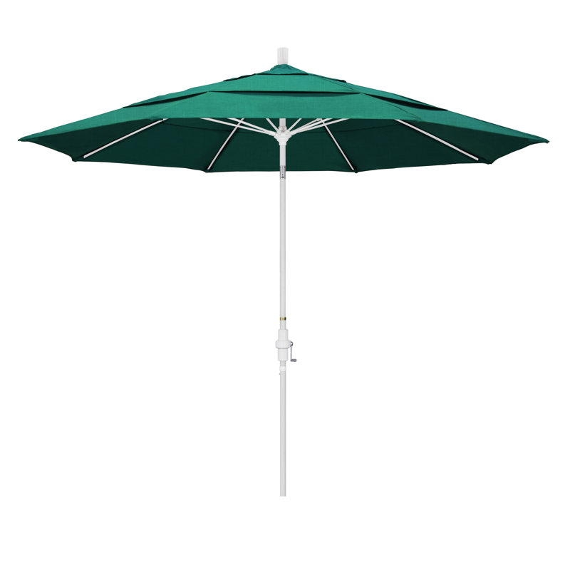 Parasol de marché 11 pi Brent, Spectre Aztec Sunbrella® Plainweave, H 110,5 po x l 132 po x P 132 po, Gris martelé