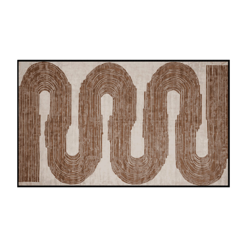 Tapis brun lavable à la machine, Rectangle de 5 pi x 8 pi