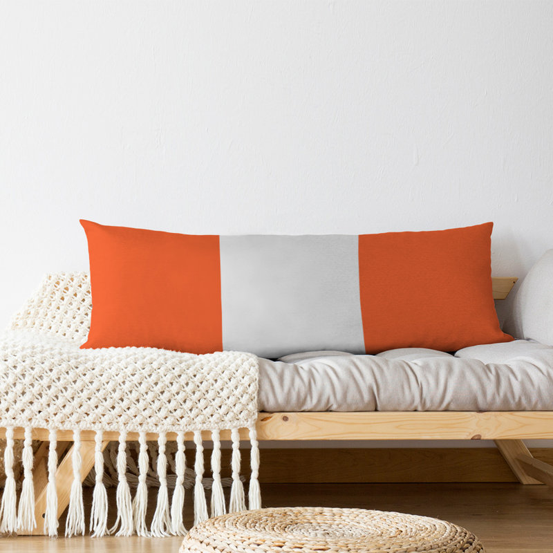 Oreiller de corps en polyester / polyester Arizona Football Stripes, Orange Denver / blanc, Football Tennessee