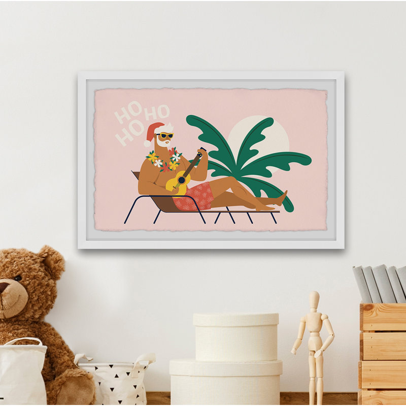 Hawaiian Christmas - Single Picture Frame Painting, 61cm H x 91cm W x 3.81cm D