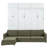 Queen Size Murphy Bed Wall Bed With Sofa And Shelves,Green Panel, Beige Sofa(OLD SKU:LP000765AAA)-1356146498