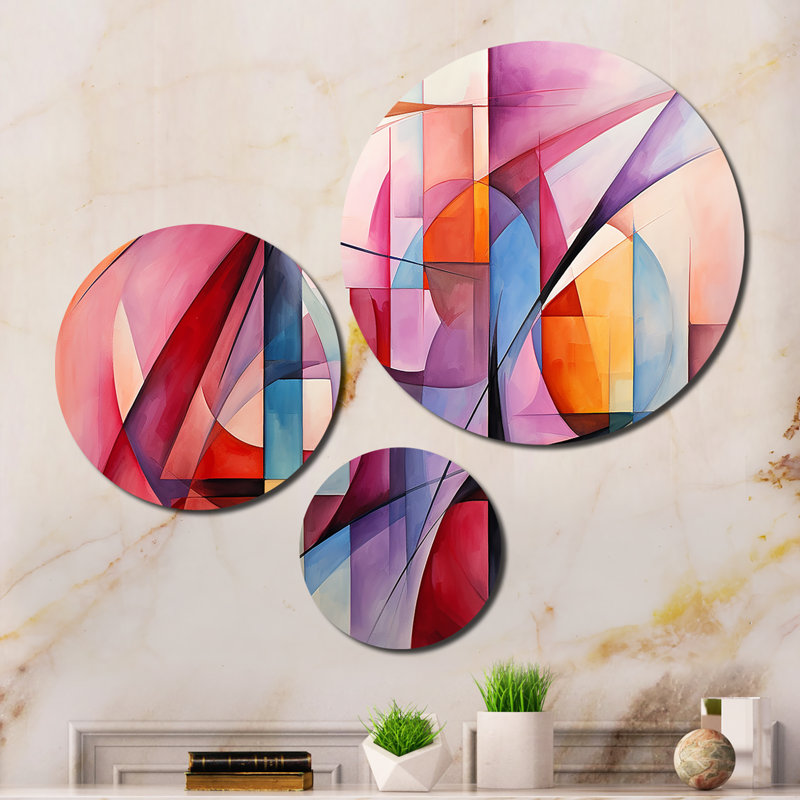 Ensemble de 3 décorations murales en métal