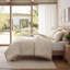 3 PCS Queen Cotton Blend Botanical Jacquard Comforter Set, Beige