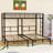 Twin Over Twin And Twin Metal L-Shaped Triple Bunk Bed With Built-In Side Table And Ladder