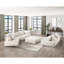 Chaise de salon moderne avec cadre beige et structure en bois massif de conception contemporaine