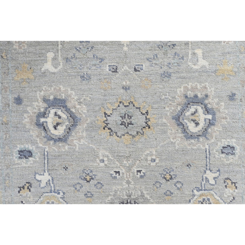 Tapis rectangulaire en laine noué à la main 4 pi 2 po x 5 pi 9 po