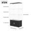 Malaia 3-Tier Glass Display Cabinet With LED Light & Door Lock-120640354