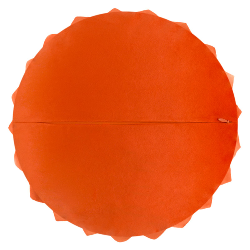  Housse de coussin décoratif à motif floral 3D, Orange-rouge, 14 po x 14 po