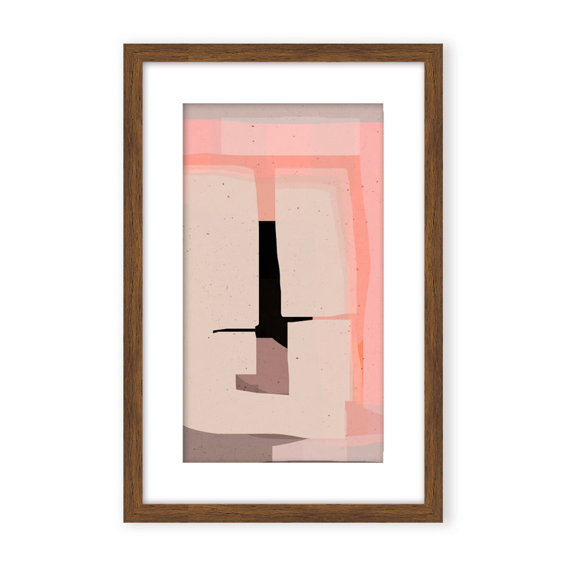 Abstract Phase 1 by  - Picture Frame Painting on Paper, 24" H x 16" W x 1.125" D, Black, Framed Print