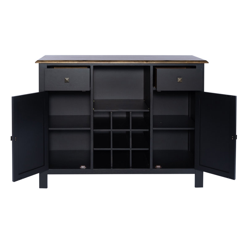 Judique 48'' Sideboard, Black/Brown