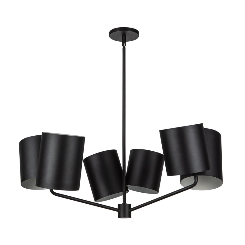 Keiko 6 - Light Chandelier, Matte Black