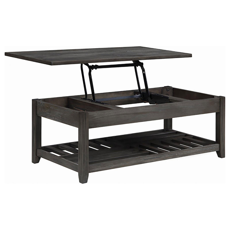 Table basse à plateau relevable gris