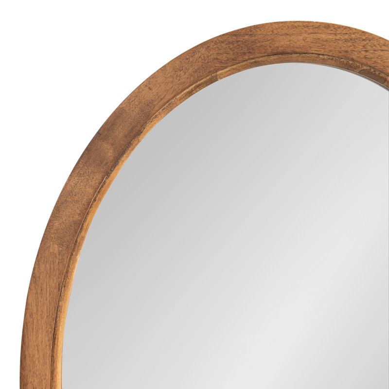 Brianna Wood Flat Mirror, 24" x 18", Rustic Brown