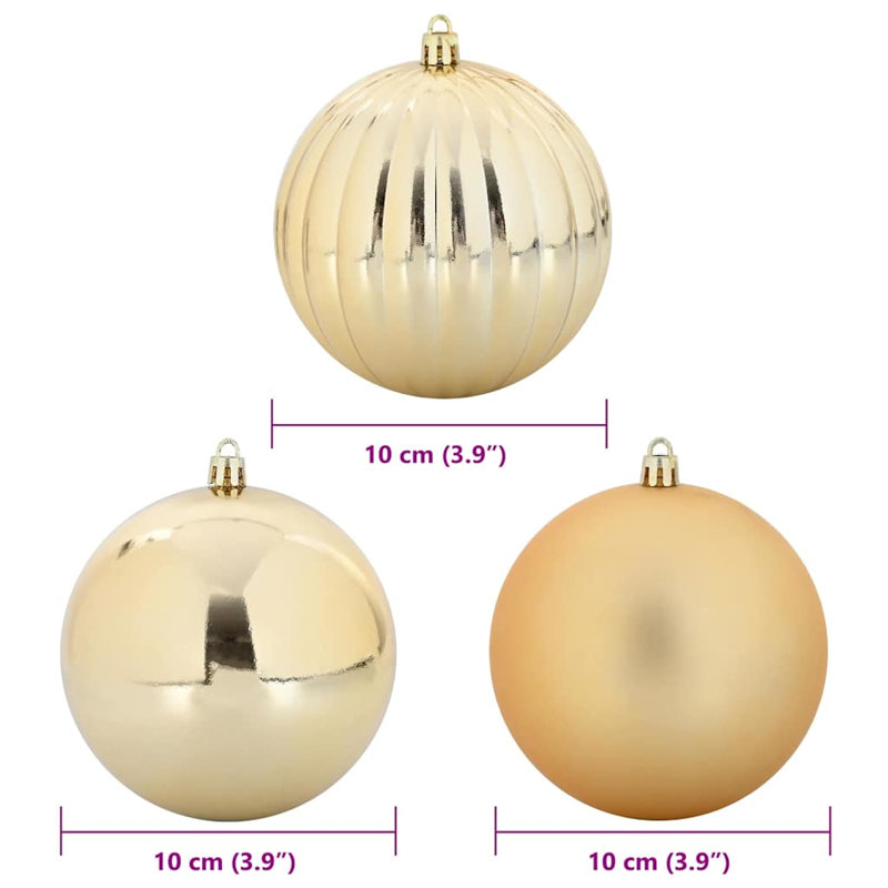 vidaXL Christmas Bauble XL, Gold