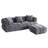 86.61'' W Upholstered Sofa with Ottoman-1481114843