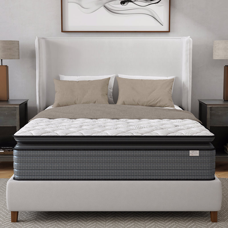 Matelas à plateau-coussin hybride 14 pouces, Lit simple