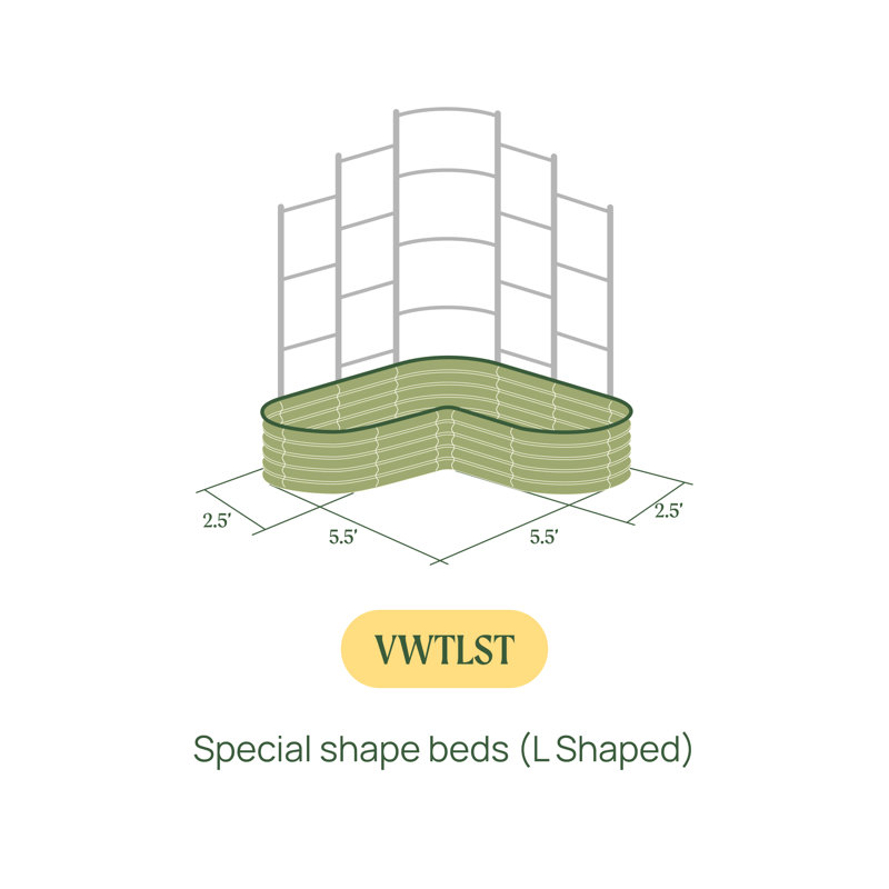 Modular Metal L-Shaped Garden Wall Trellis System