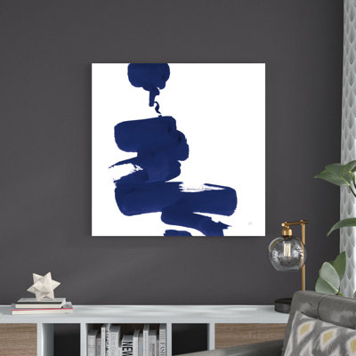 «Swash IV Indigo» par Chris Paschke - reproduction d'art sur toile tendue