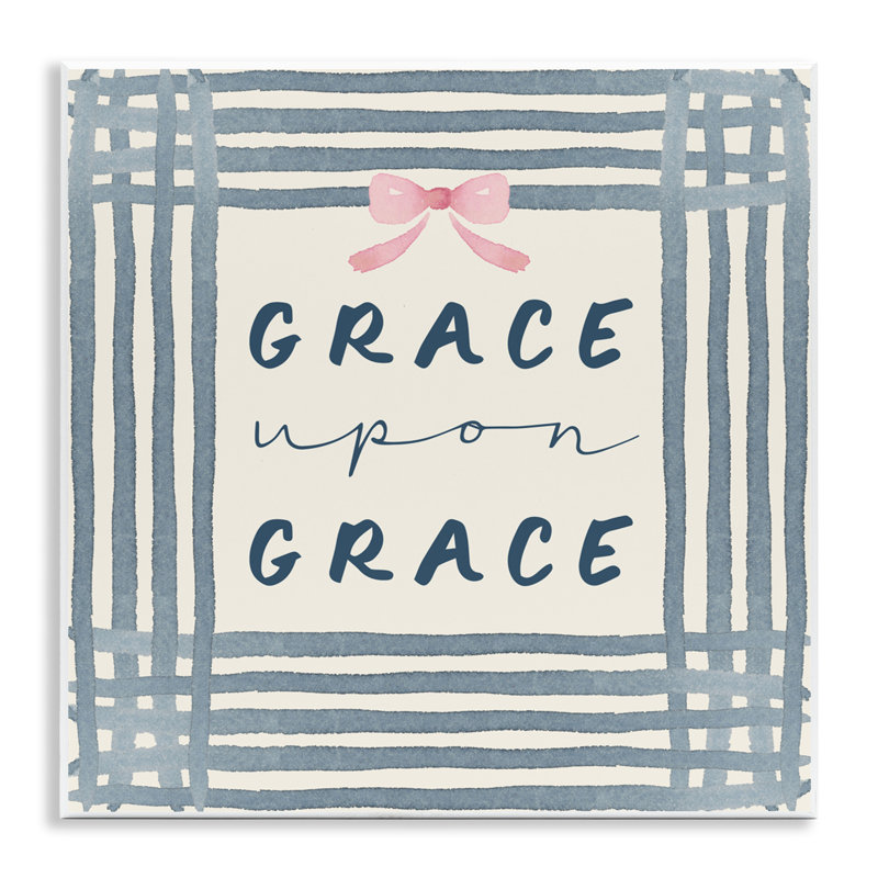 Sur la grâce avec plaque murale rose, design par Blue Chair Blessing