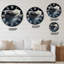 Pleine lune dans le ciel nocturne nuageux VI - Horloge murale nautique et côtière-60327095
