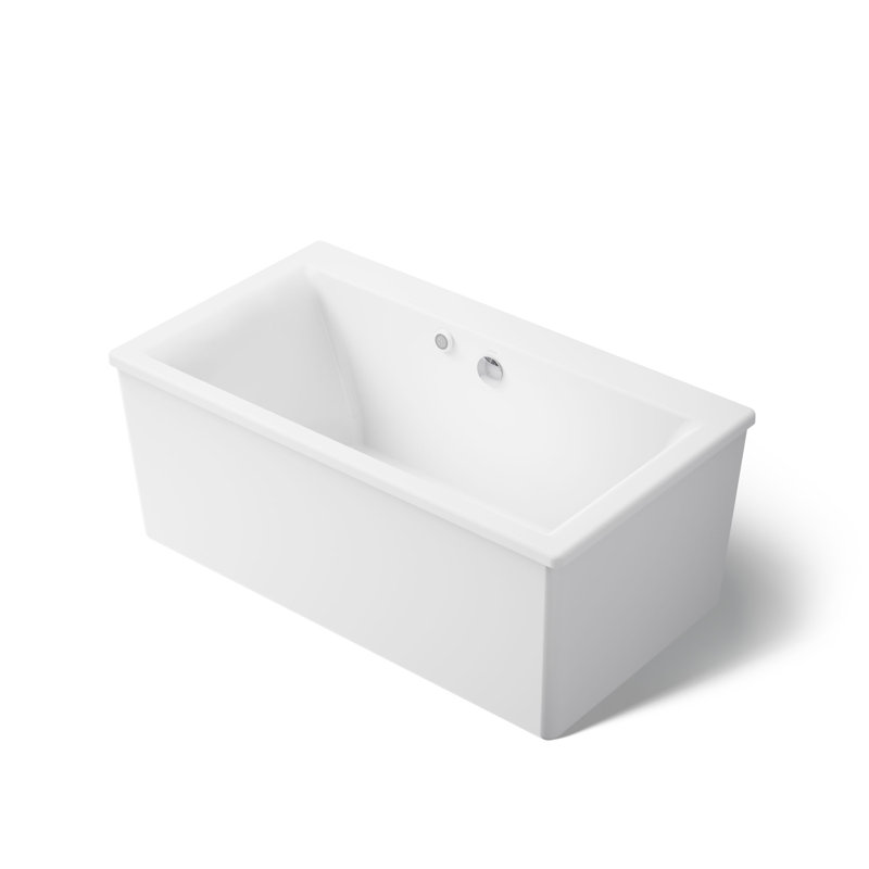 Stargaze 61" X 30" Freestanding Bath Soaking Acrylic Bathtub, White