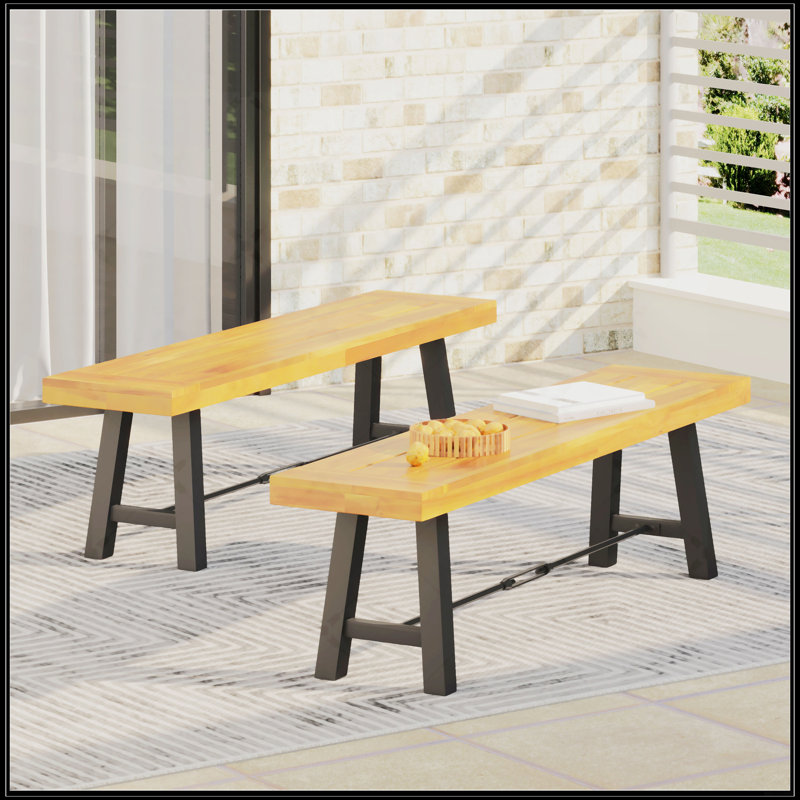 Banc en bois d'acacia exquis pour l'extérieur