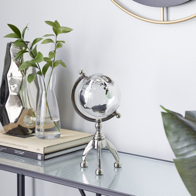 Globe terrestre en aluminium