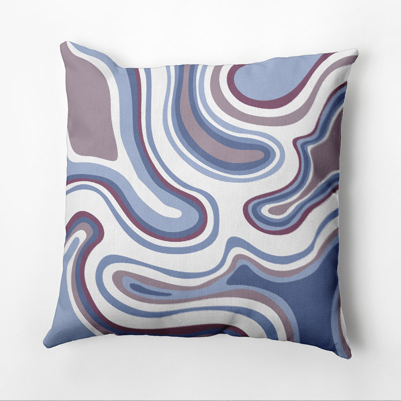 Housse et insert de coussin géométrique en agate de plage, H 26 po x l 26 po, Lavande