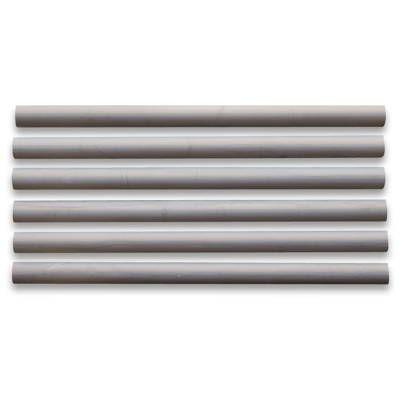 Athens Grey Wood Grain Marble 3/4X12 Pencil Liner Trim Molding Honed
