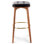 Utility Upholstered Stool with Solid Wood Frame