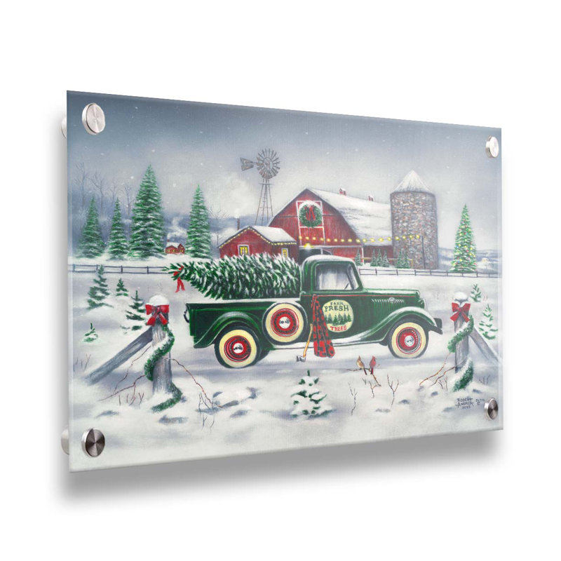 Camion de Noël Ye Olde par Robert Andrea, Plastique / acrylique, Non, H 8 po x l 10 po