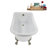 58" Streamlin Clawfoot Tub,Tray,Drain, Clawfeet-101628927-102219867