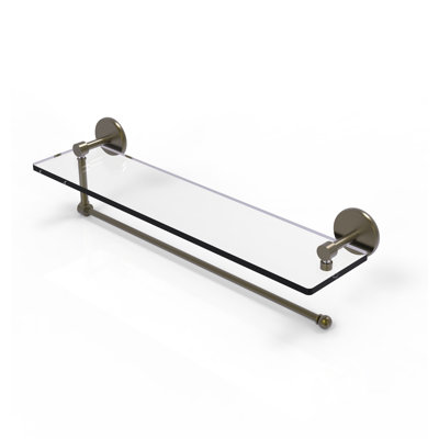 Dalston 1 Piece Metal and Glass Bracket Shelf