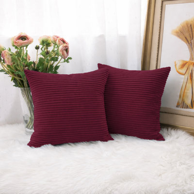 Patterned Velvet Scatter Cushion Covers, Set of 2 – Soft Plush Decorative Pillow Covers for Sofa, Bed & Living Room