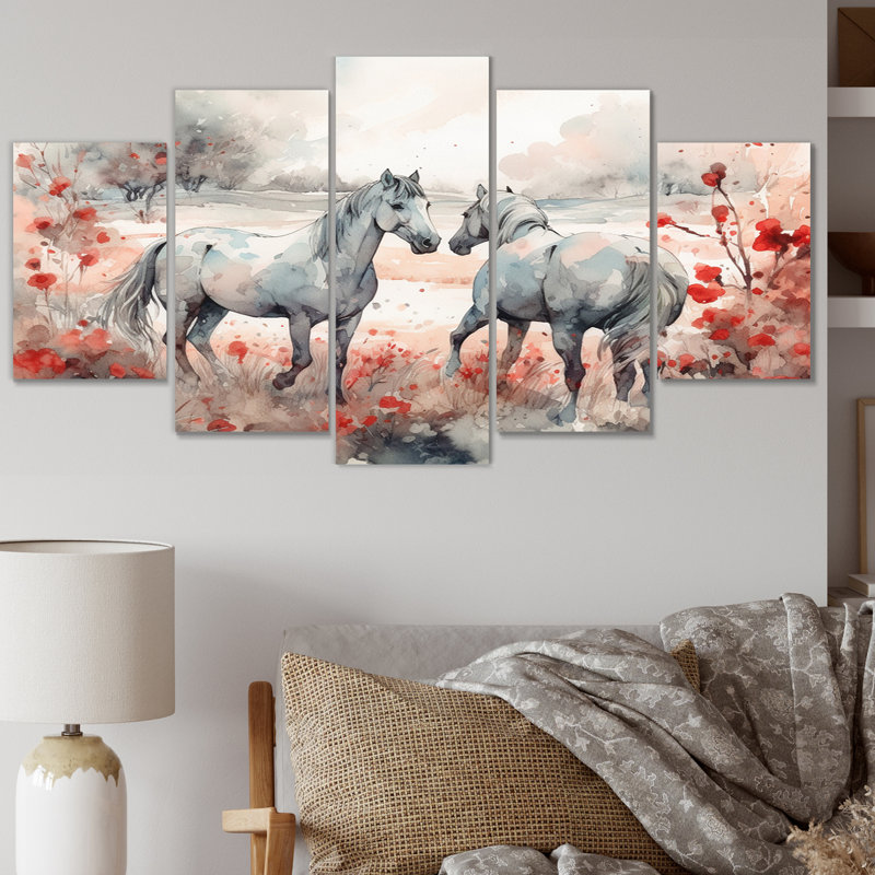 Horse Harmony Animals Wall Decor on Metal