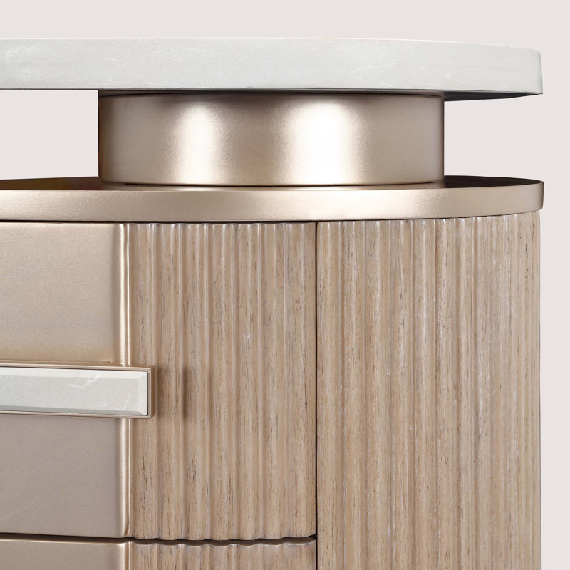 West Kensington Vanity With Mirror, Sea Salt Caramel