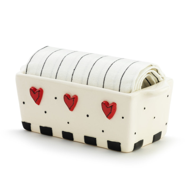 DEMDACO 7'' x 2.5'' Stoneware Mini Loaf Pan