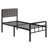 18 Inch Bed Frame with Upholstered Headboard and Metal Footboard-762013258-762013259