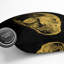Black Twilight Skull in Gold Scatter Cushion-62579206-62579209