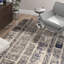 Tapis à motif géométrique gris Amrane-15106604