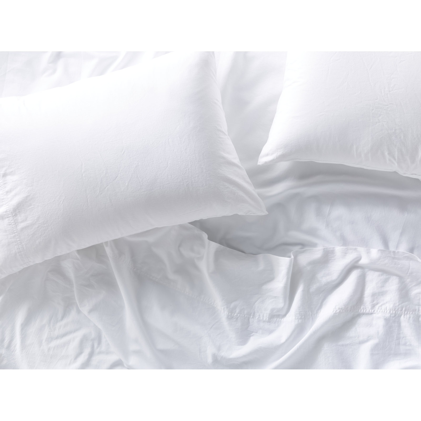 Cloud Soft Sateen Organic Pillowcase, Standard/Queen Pillowcase, Alpine White