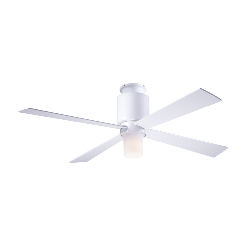 Lapa 50'' Ceiling Fan with Light Kit, Wall Control with Remote Handset (2-wire), White, Dark Bronze