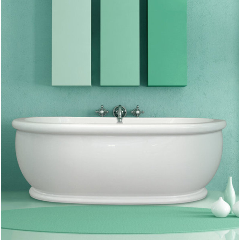 Domingo 70'' L Air Bathtub, Polished Brass