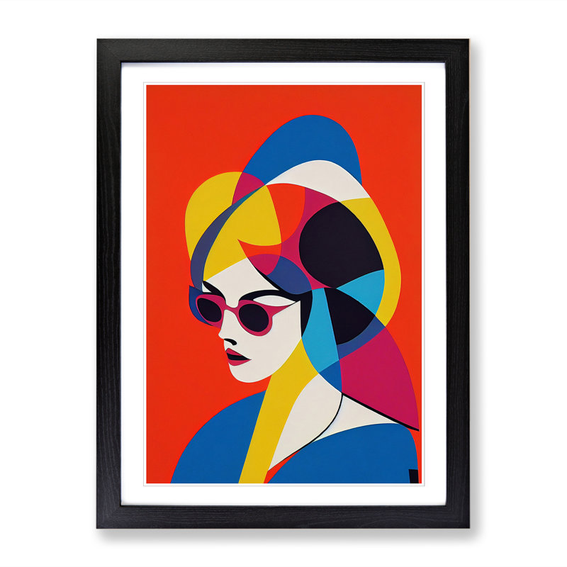 Oruada Pop Woman - Wrapped Canvas Print, 64cm H x 46cm W x 2cm D, Black