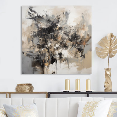 Grey Black Inner Worlds Of Marble III - Abstract Geometric Wall Art