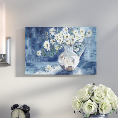 « soleil et daises », reproduction de peinture à l’aquarelle sur toile tendue